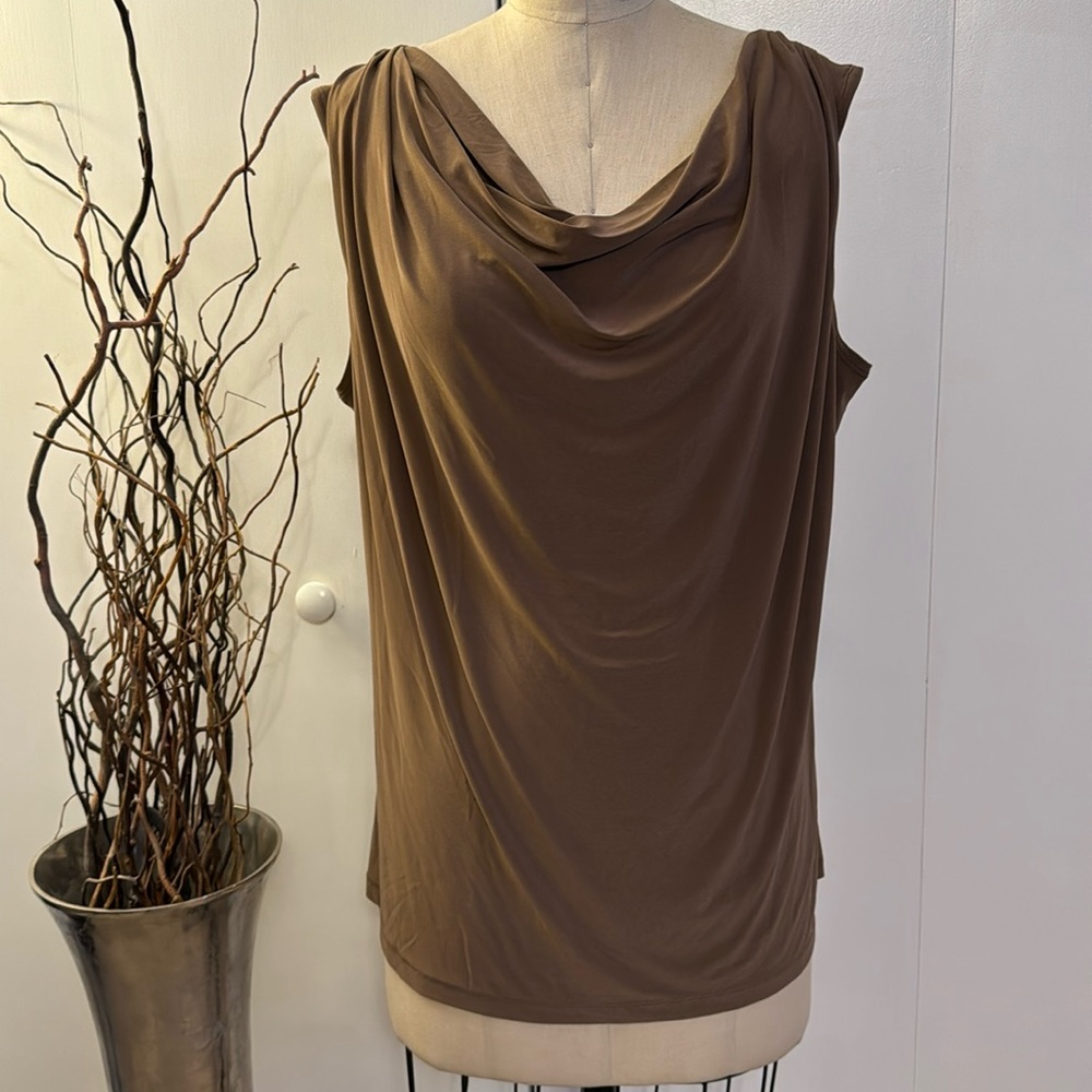 Dress Barn sleeveless blouse with cowl neck